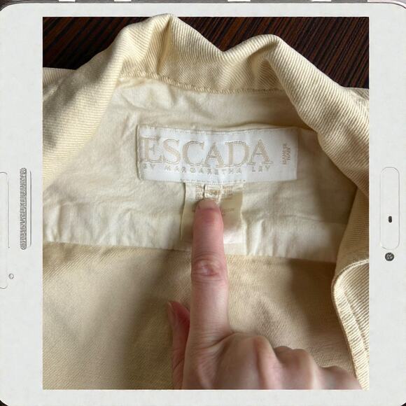 Vintage Escada by Margaretha Ley Yellow Oversized Barn Utility Jacket Size 34 - Picture 5 of 16